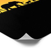 Wild afrikanische Tiere Safari Sunset Poster (Ecke)