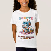 🤖 Wild am Heart Robot Cartoon Picnic in Woods T-Shirt (Vorderseite)