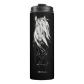 Wild am Herz Individuelle Name Black Thermosbecher (Vorderseite)