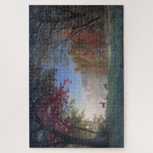 Wild am See, Albert Bierstadt Puzzle (Vertikal)