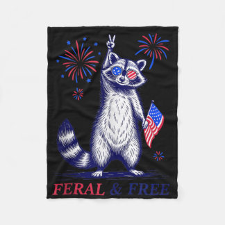 Wild & Amp; Freie Patriotische Racoon Ferry und Fleecedecke