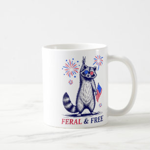 Wild & Amp; Freie Patriotische Racoon Ferry und Kaffeetasse
