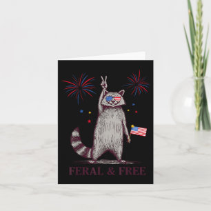 Wild & Amp; Freie Patriotische Racoon Ferry und Karte