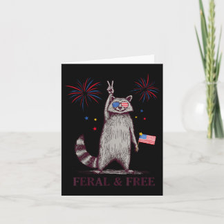 Wild & Amp; Freie Patriotische Racoon Ferry und Karte