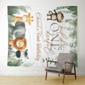 Wild And Onederful Jungle 1st Birthday Backdrop Wandteppich (Beispiel (Horizontal))
