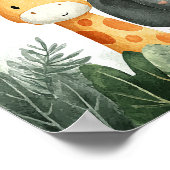 Wild And Onederful Jungle 1st Birthday Welcome Poster (Ecke)