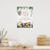 Wild And Onederful Jungle 1st Birthday Welcome Poster (Küche)