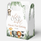 Wild And Onederful Jungle Safari 1st Birthday Geschenkschachtel (Geöffnet)