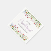 Wild and Onederful Wildflower 1st Birthday Serviette (Ecke)