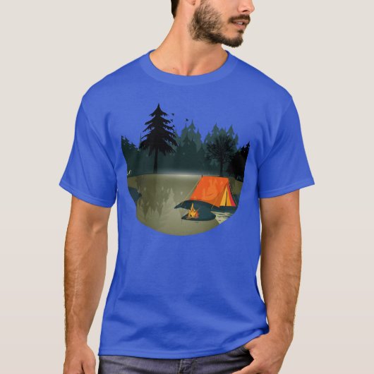 wild and romc camping with campfire romance funny T-Shirt (Vorderseite)