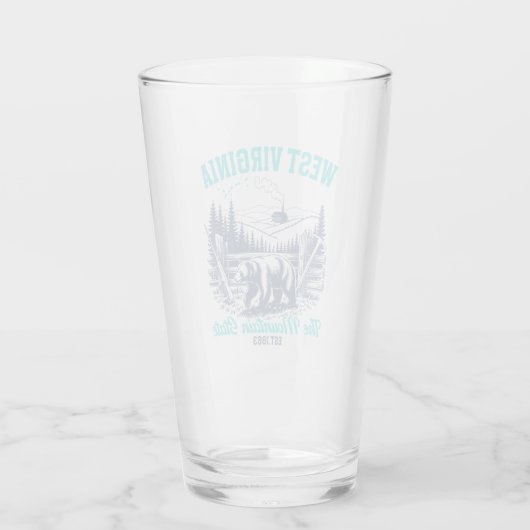 Wild and Scenic West Virginia State Pride Glas (Rückseite)