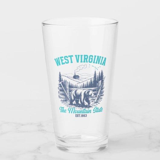 Wild and Scenic West Virginia State Pride  Glas (Vorderseite)