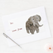Wild Animal Art Elephant Custom Rechteckiger Aufkleber (Umschlag)