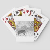 Wild Animal Art Gray Wolf Spielkarten (Rückseite)