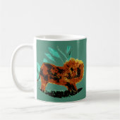 Wild Animal Art Lion Kaffeetasse (Links)