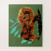 Wild Animal Art Lion Puzzle (Vertikal)