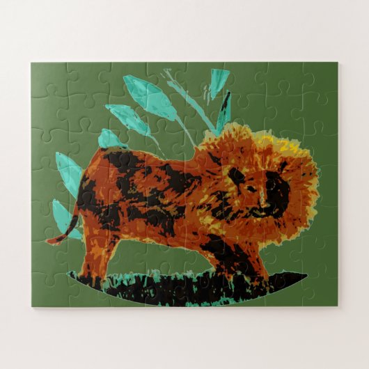 Wild Animal Art Lion Puzzle (Horizontal)