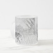 Wild Animal Art Wolf Monochrome Mattglastasse (Vorderseite Links)