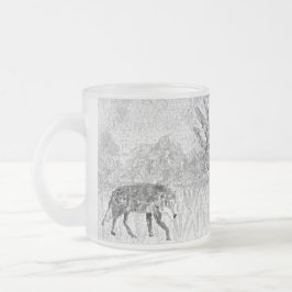 Wild Animal Art Wolf Monochrome Mattglastasse