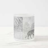 Wild Animal Art Wolf Monochrome Mattglastasse (Mittel)