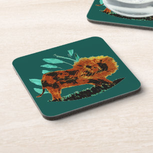 Wild Animal Big Cat Lion Untersetzer