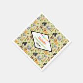 Wild Animal Birthday Safari Adventure Serviette (Ecke)