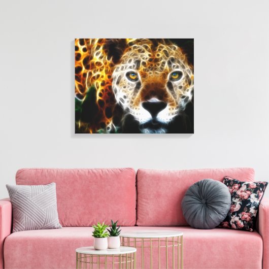 Wild Animal Cheetah Wrapped Canvas Leinwanddruck (Insitu (Wohnzimmer))