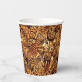 Wild Animal Collage Safari Bachelorette ID1149 Pappbecher (Vorderseite)