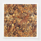 Wild Animal Collage Safari Bachelorette ID1149 Serviette (Vorderseite)