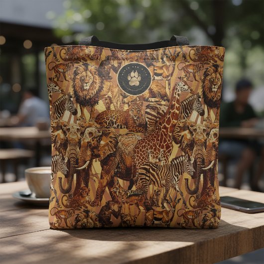 Wild Animal Collage Safari Bachelorette ID1149 Tasche