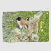 Wild Animal Coyote Golfhandtuch (Horizontal)