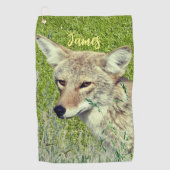 Wild Animal Coyote Golfhandtuch (Vorderseite)
