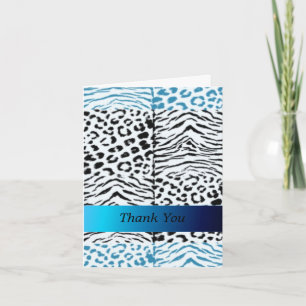 Wild Animal Fur Muster Vielen Dank Dankeskarte