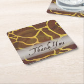 Wild Animal Giraffe Vielen Dank Rechteckiger Pappuntersetzer (angewinkelt)