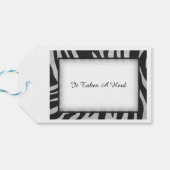 Wild Animal Gray Muster Vielen Dank Geschenkanhänger (Rückseite Horizontal)