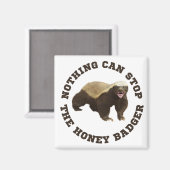 Wild Animal Honey Badger Funny Magnet (Vorderseite/Rückseite)