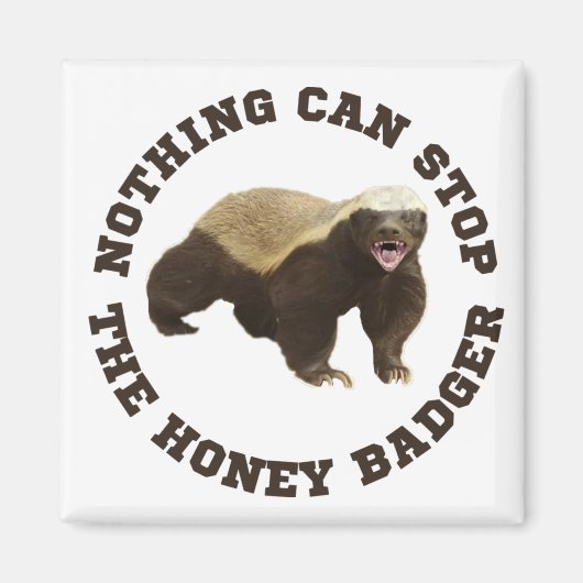 Wild Animal Honey Badger Funny Magnet (Vorne)