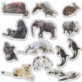 Wild Animal Kiss-Cut Vinyl Stickers Aufkleber (Vorderseite)