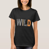 Wild Animal Pattern Giraffe Wolf Leopard Zebra Ani T-Shirt (Vorderseite)