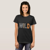 Wild Animal Pattern Giraffe Wolf Leopard Zebra Ani T-Shirt (Vorne ganz)