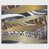 Wild ANimal Print Abstrakt Wrapping Paper Geschenkpapier (Flach)