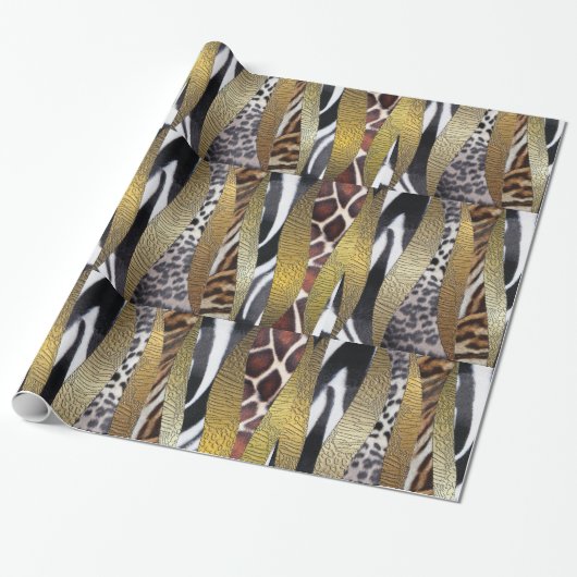 Wild ANimal Print Abstrakt Wrapping Paper Geschenkpapier (Ungerollt)
