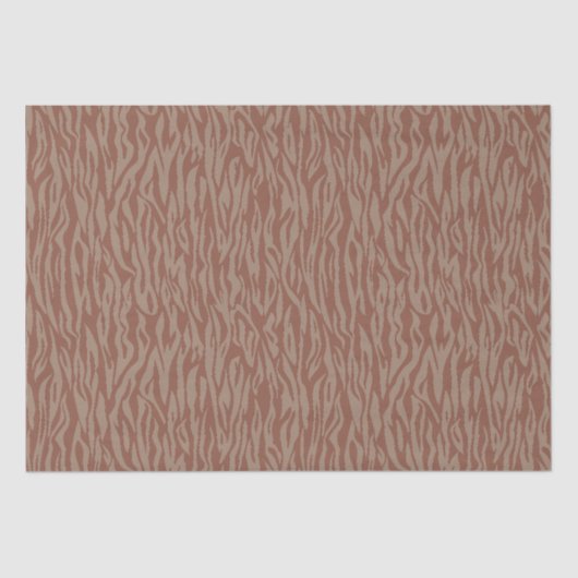 Wild Animal Print Brown Safari Thema Seidenpapier (Vorderseite)