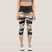 Wild Animal Print Capri Leggings (Vorderseite)