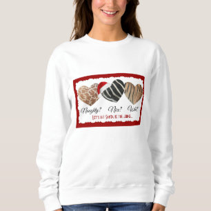 Wild Animal Print Hearts, Naughty oder Nice? Sweatshirt