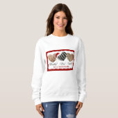 Wild Animal Print Hearts, Naughty oder Nice? Sweatshirt (Vorne ganz)