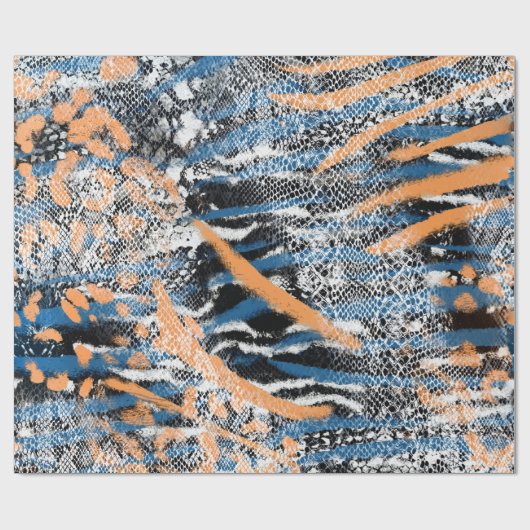 Wild Animal Print Muster Geschenkpapier (Flach)