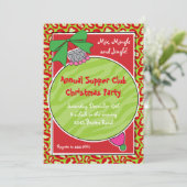 Wild Animal Print Weihnachtsschmuck Einladung (Stehend Vorderseite)