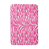 Wild Animal Print, Zebra in Fuchsia Pink und Weiß Badematte (Vorderseite Vertikal)