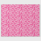 Wild Animal Print, Zebra in Fuchsia Pink und Weiß Geschenkpapier (Flach)